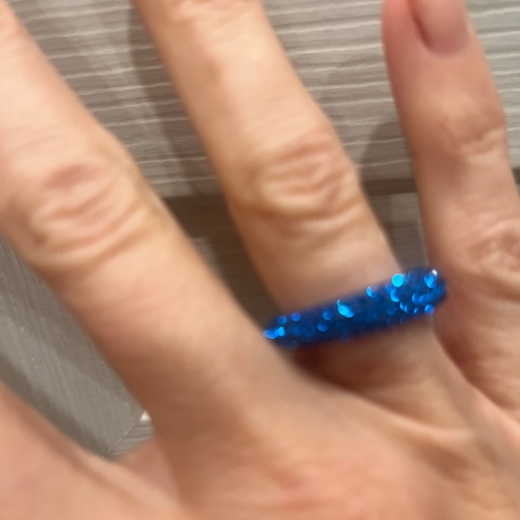 Swarovski Tigris ring and earrings, blue - Picture 4 of 5